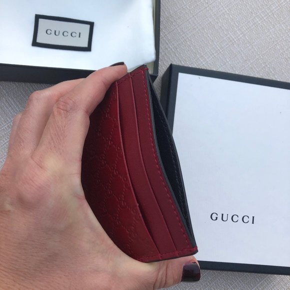 COPY - Gucci GG Microguccissima Cardholder Card Case Red NEW IN BOX - Picture 9 of 12